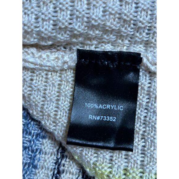 Tribekka 44 Knit Sweater Womens Size XL Multicolor 3/4 Sleeves Pull-over Striped - Picture 4 of 7